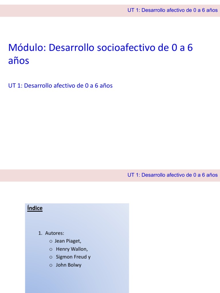 Desarrollo Afectivo Infantil: Freud y Bowlby | PDF | Teoría de apego ...