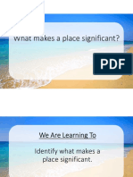 What Makes A Place Significant Powerpoint