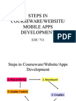 Steps in Courseware Development