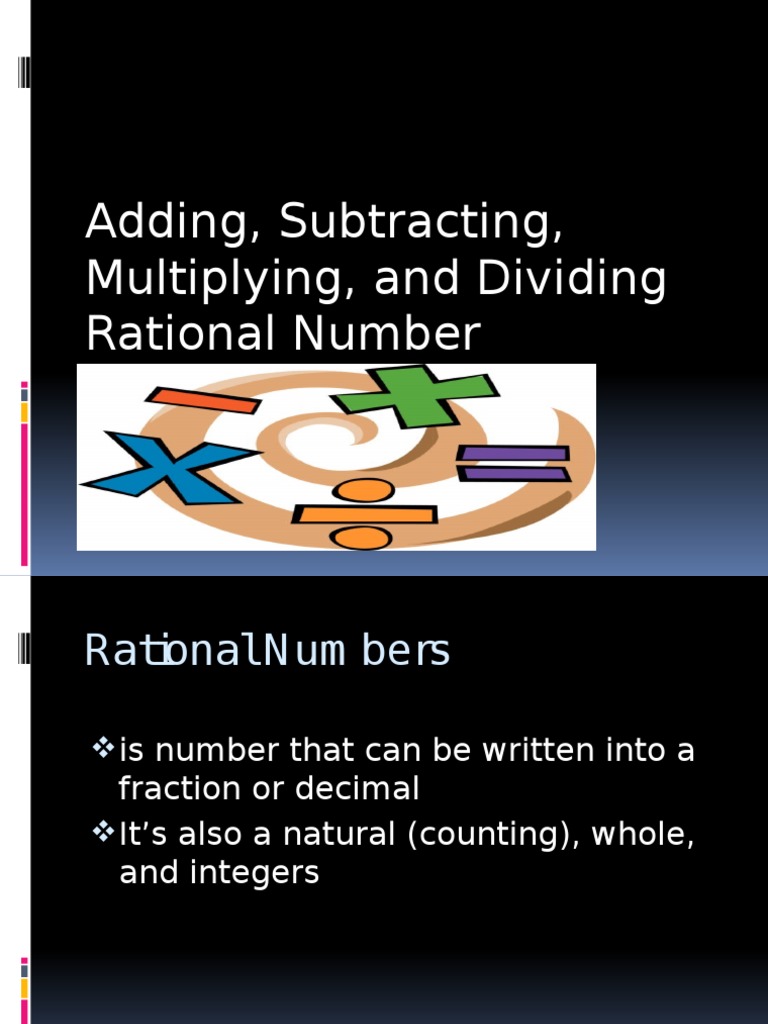 Rules Add, Subtract, Divide, Multiply | PDF