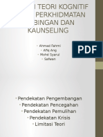 Aplikasi Teori Kognitif Dalam Perkhidmatan Bimbingan Dan Kaunseling