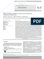 Effects of Ammonia Exposure on Carcass Traits and Fatty Acid Composition of Broiler Meat