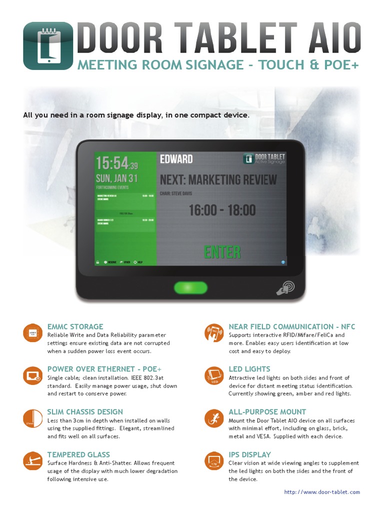 Door Tablet AIO Print PDF Usb Tablet Computer