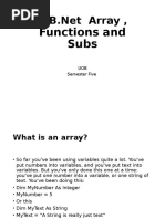 Functions and Subs: UOB Semester Five