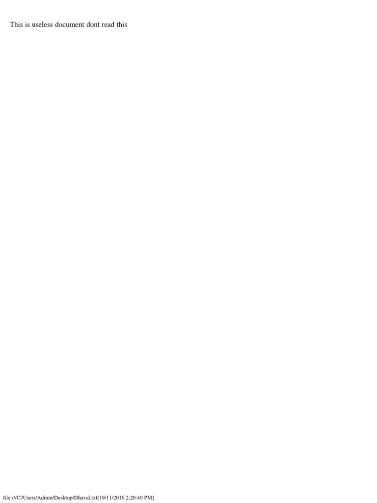 This Is Useless Document Dont Read This: File:///c - /Users/Admin ...