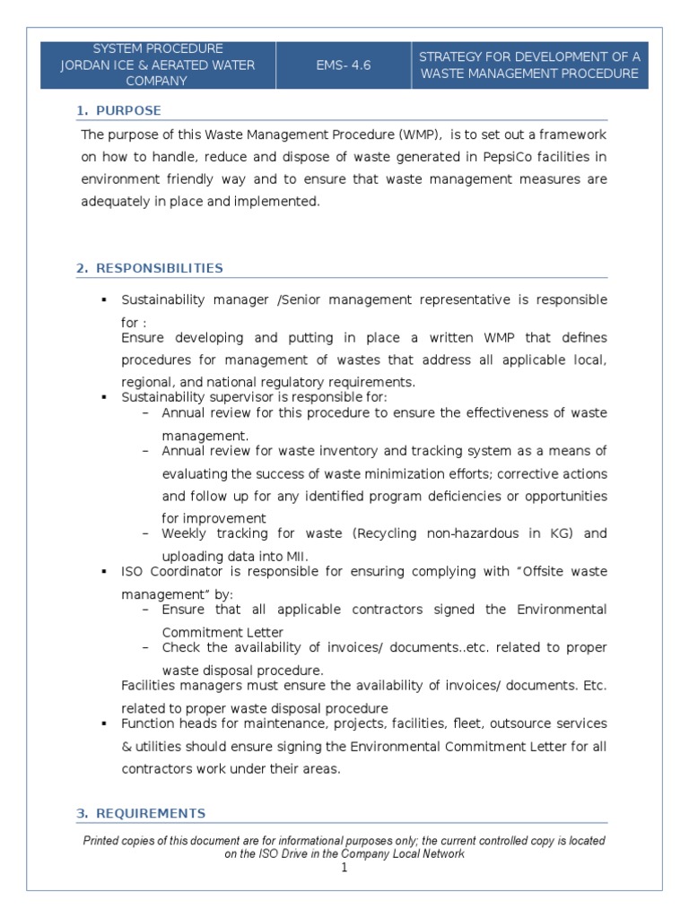 EMS 4.4.6 Waste Management Plan Rev05 Hazardous Waste Waste Management