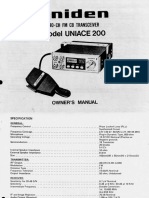 Docslide - Us - Uniden Uniace 200 CB Radio User Instruction Manual Circuit PDF