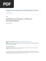 Jurisdiction in Cyberspace- A Theory of International Spaces