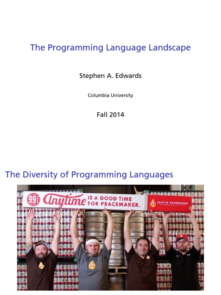 The Programming Language Landscape | PDF | Computer Programming ...