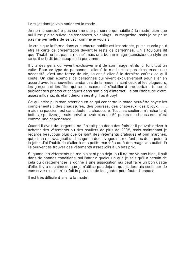 Mode : entre tendances et accessibilité | PDF | Mode | Intelligence ...