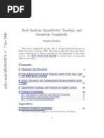 Semmes - Real Analysis, Quantitative Topology, And Geometric Complexity