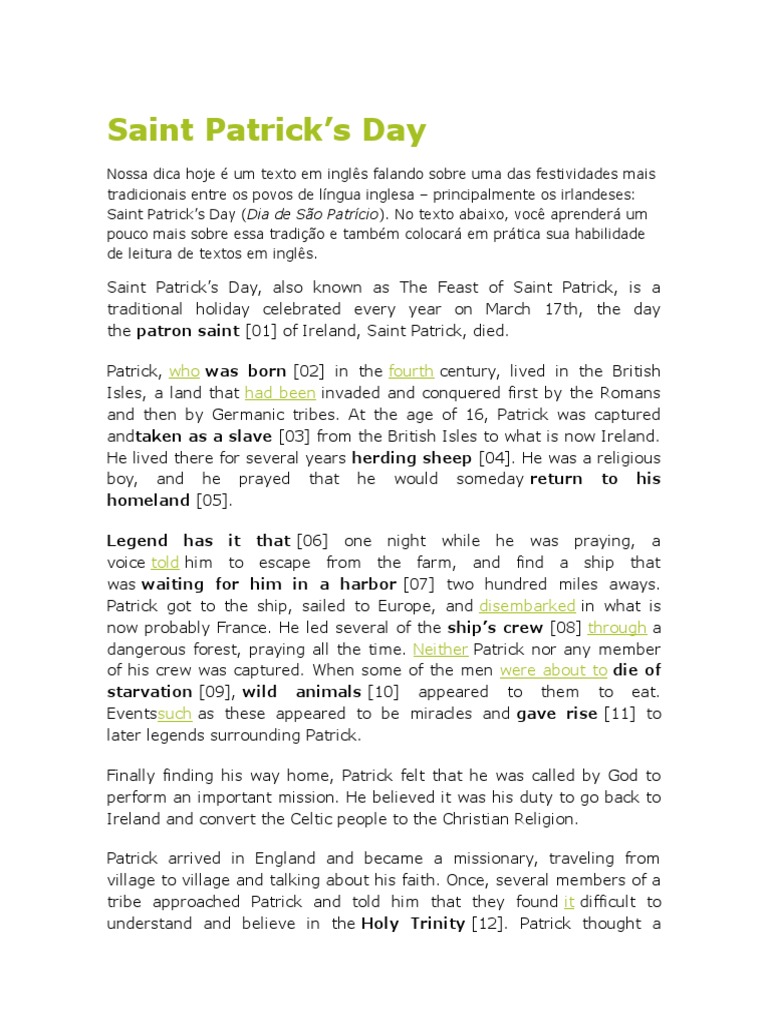 The Origins and Traditions of Saint Patrick's Day: How a Missionary's ...