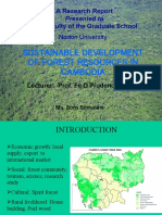 Presentation of Research Study on Sustainable Development of Forest Resources in Cambodia