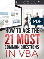 How To Ace The 21 Most Common Questions in Vba