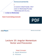 Lecture20 - Angular Momentum and Vector Precession