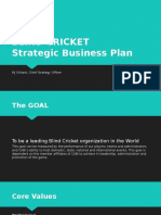 Blind Cricket Strategic Business Plan