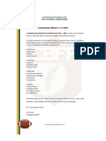 Comunicado Oficial n. 7/2015 da CBFA, em 14 de agosto de 2015