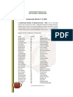 Comunicado Oficial n. 3/2015 da CBFA, em 23 de março de 2015