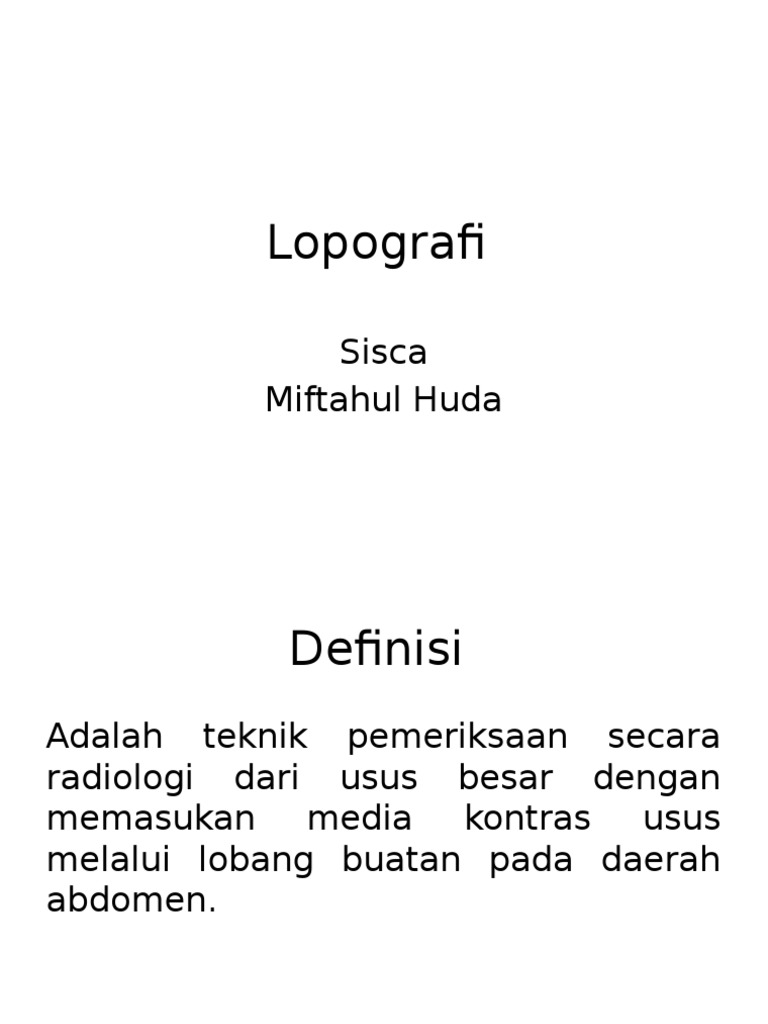 Lopografi Radiologi | PDF