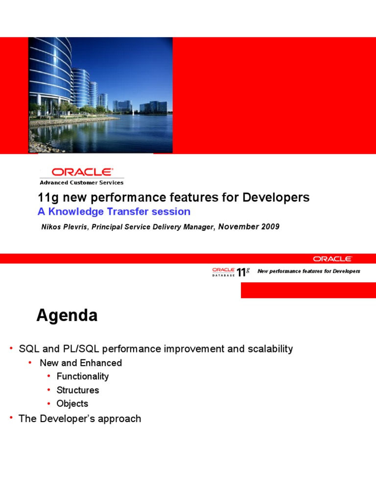 ORACLE 11g SQL PL/SQL Performance Enhancements Developers | PDF | Pl ...