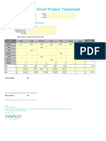 Company Name - Excel Project Timesheet: Enter Your Name's Time Sheet For The Week