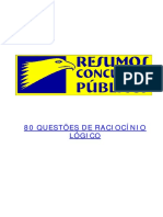 Raciocinio Logico 80 Questoes com gabarito Flavio Nascimento Resumos Concursos.pdf