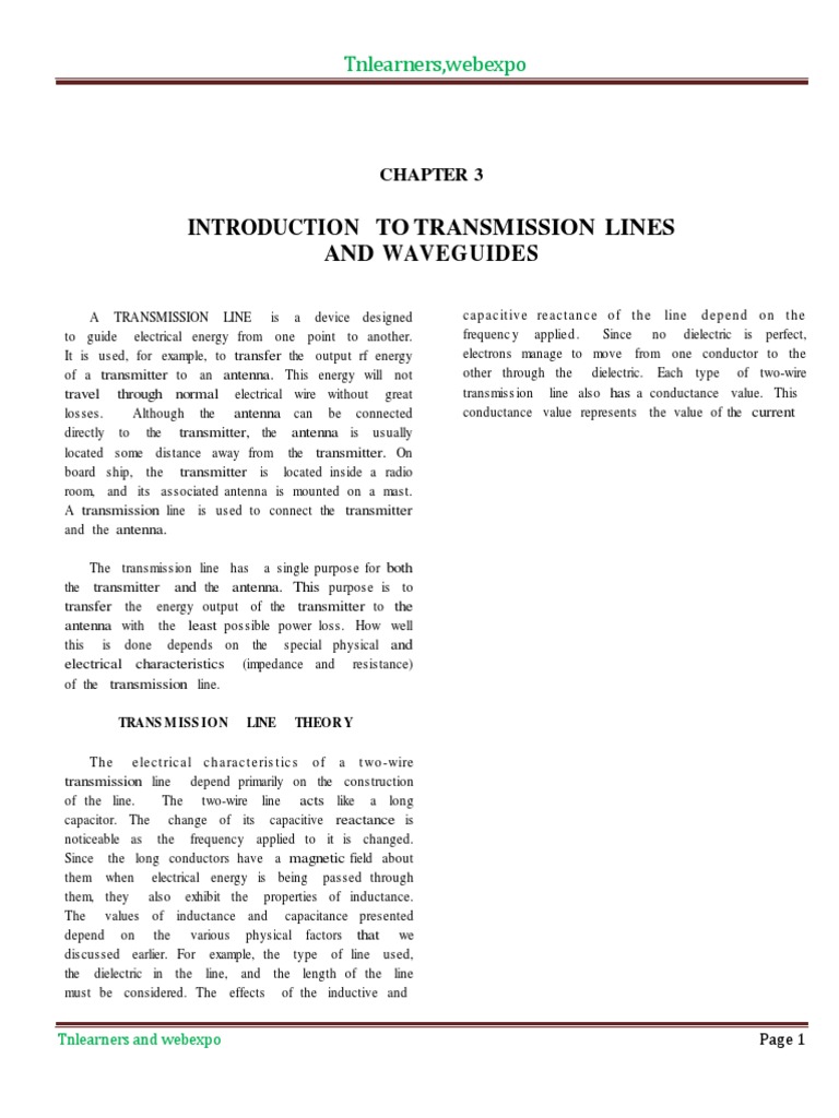 Anna University Transmission Lines and Wave Guide Lecture Notes | PDF ...