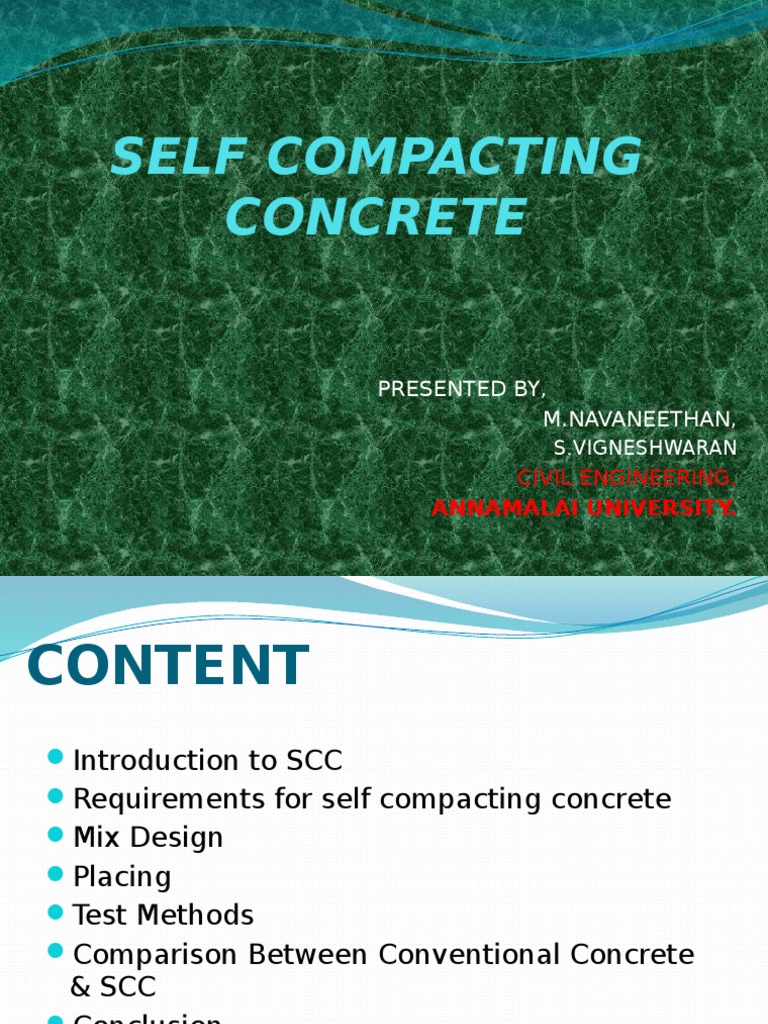 SCC( Self compacting concrete) Concrete Building Materials