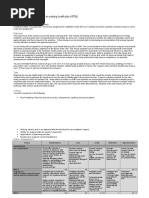 Assessment Evaluation of An Existing Health Plan (: Rationale