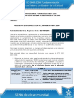 Requisitos e Interpretacion de La Norma ISO 90012008