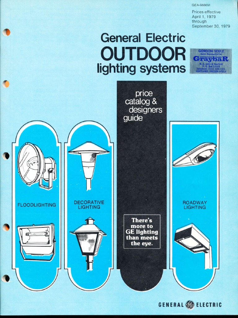 GE Lighting Systems Price Book Outdoor Designers Guide 479 979