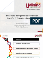 Desarrollo de Ingenierí As de Perfil en División El Teniente