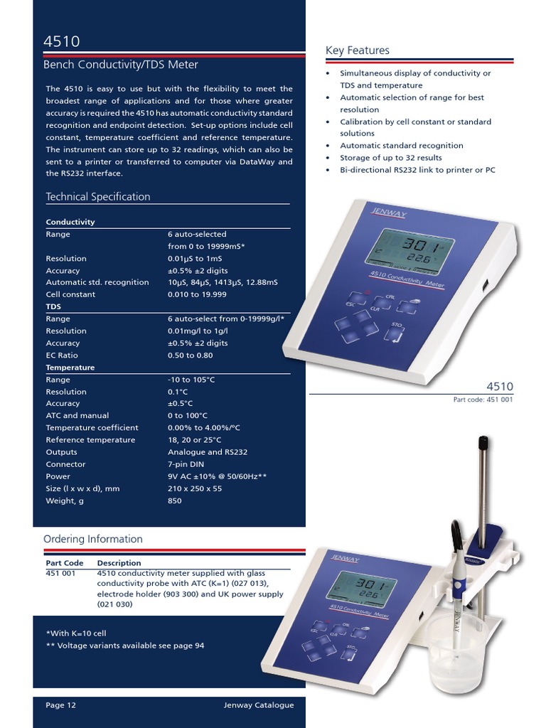 4510 Bench Conductivity Meter PDF