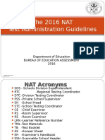 2016 NAT Test Admin Guidelines