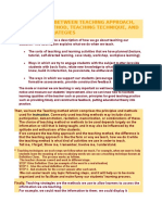 Differences Between Teaching Approach