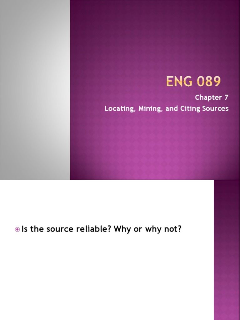 Locating, Mining, and Citing Sources | PDF | Peer Review | Citation
