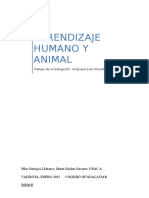 Aprendizaje Humano y Animal - Trabajo de Filosofia