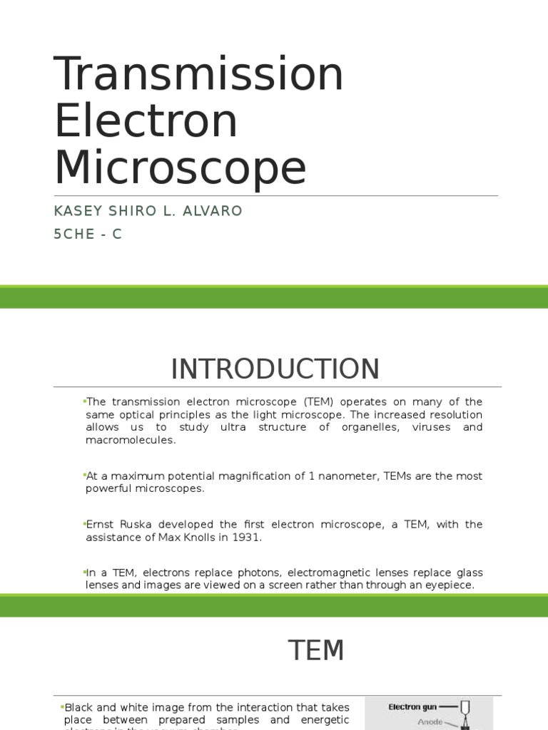 Overview of Transmission Electron Microscopes | PDF | Science ...