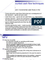 DCF techniques for project evaluation