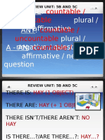 Countable / Uncountable Countable / Uncountable Countable / Singular