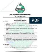 2015 Apogce Petrobowl Rules & Regulation