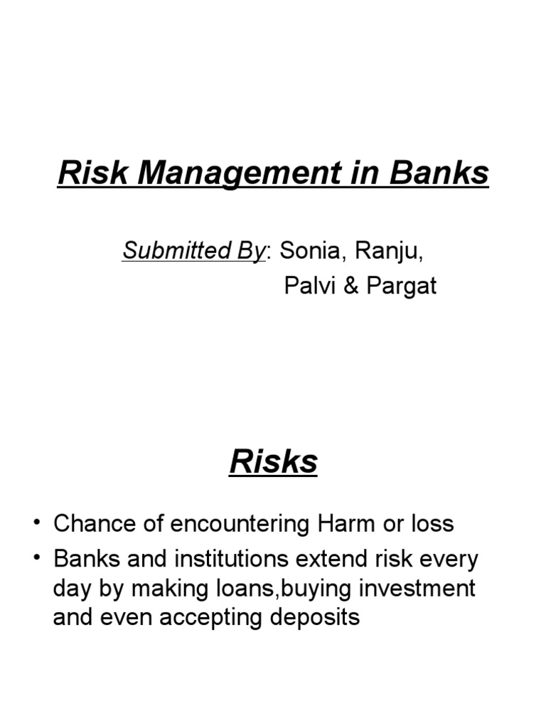 Risk Management in Banks | PDF | Risk Management | Financial Capital