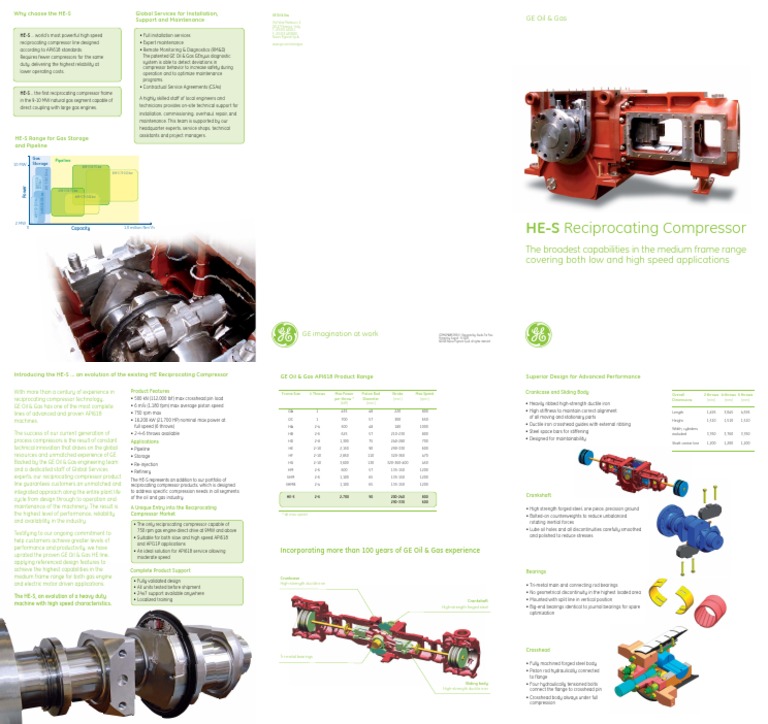 Hes Reciprocating Compressor PDF | PDF | Piston | Gas Compressor