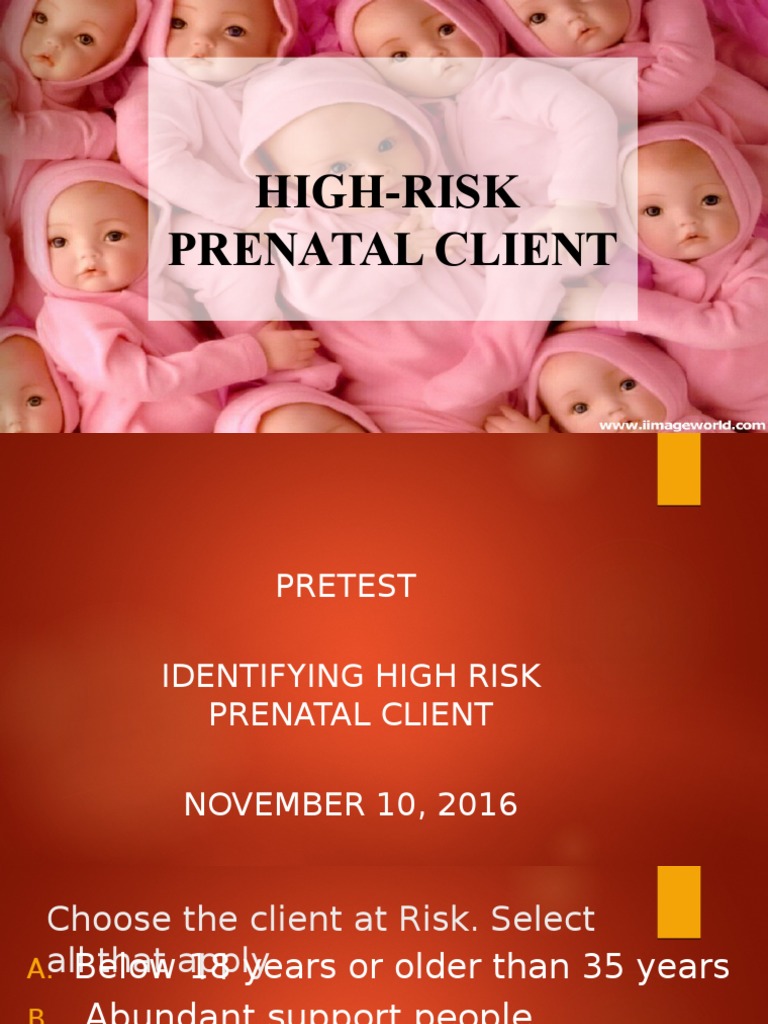 High-Risk Prenatal Client Assessment | PDF
