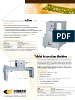 Cemach Tablet Inspection and Dust Extractor Machine CGMP