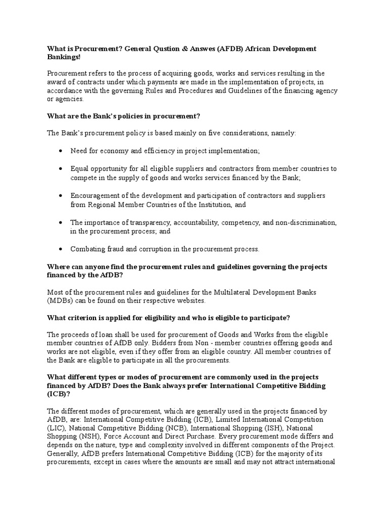 What Is Procurement | PDF