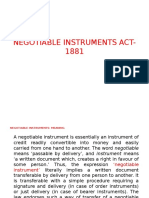 FMS Negotiable Instruments ACT 1881
