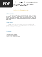 Artigo Científico e Técnico