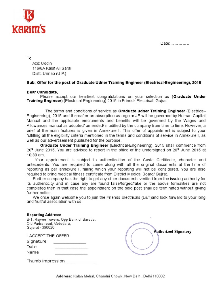 Reporting Address B1, Rajvee Towers, Opp Bank of Baroda, Old Padra