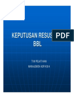 1.b Penilaian BBL, Keputusan Resusitasi BBL